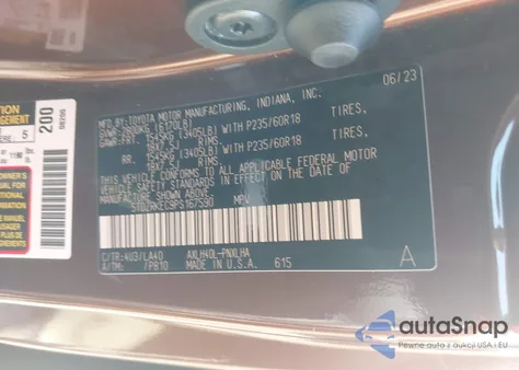 2023 Toyota Sienna Limited z USA, uszkodzony, nr VIN 5TDZRKEC9PS167590